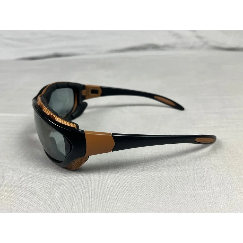 Carhartt Mens Black Brown Wrap Around Safety Sunglasses Foam Padded Anti Fog